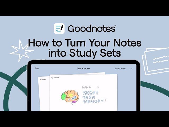 How to Turn Your Notes into Flashcards (with Study Sets in Goodnotes)
