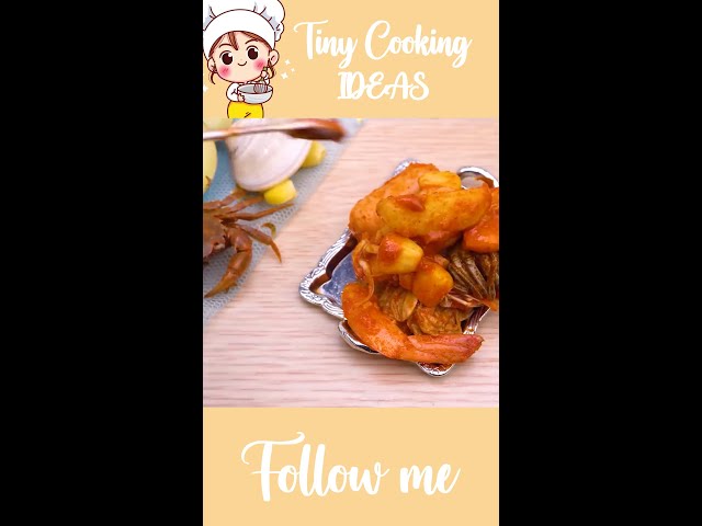 So Tasty Miniature Seafood Boil Bag Recipe #Shorts #TinyCookingIdeas # Miniature Cooking