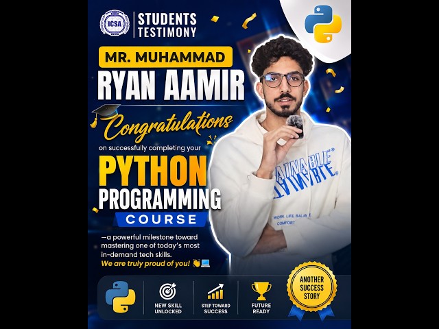 Python Programming Success Story | Muhammad Ryan Aamir Student Testimonial