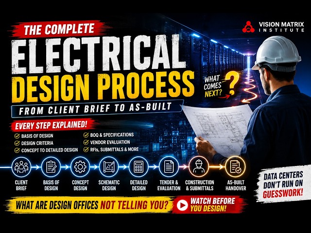 Electrical Design Process Explained | From Client Brief to As-Built (Data Center Masterclass)