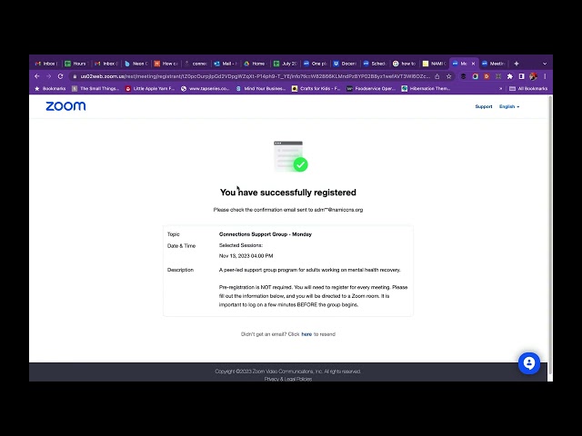How to Register for NAMI CCNS Online Support Groups