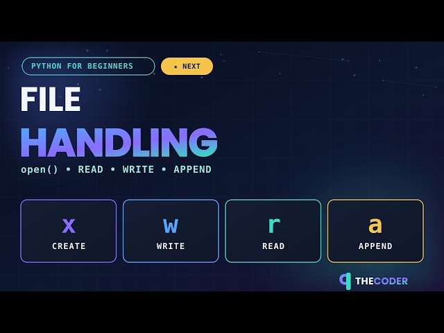File Handling in Python for Beginners | Open, Read, Write, Append & Delete Files