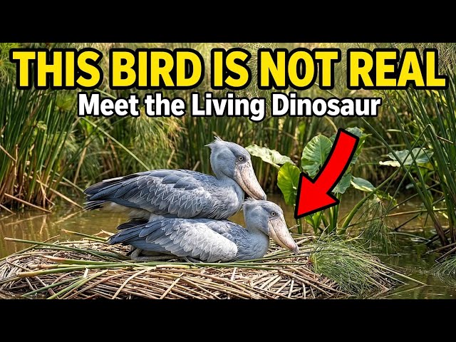 The Shoebill lays two eggs, days apart. Only one surviver