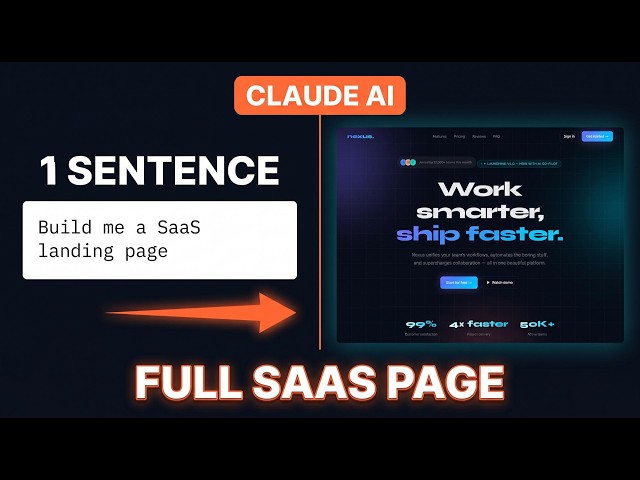 Is This the Fastest Way to Build a SaaS Landing Page? (Claude AI)