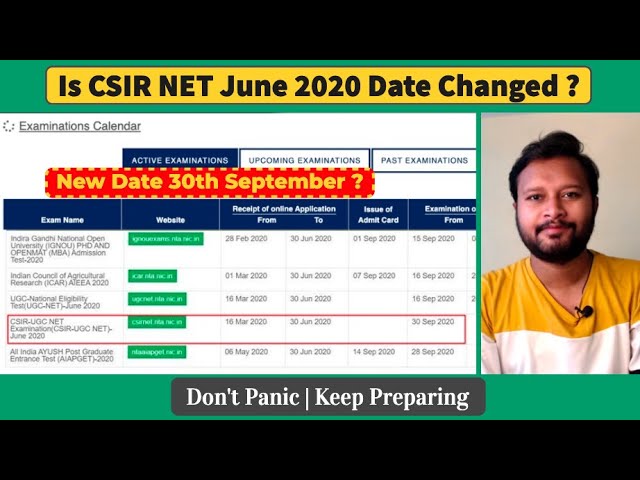 Is CSIR NET June 2020 Exam Date Changed ? | 30th September | Don't Panic