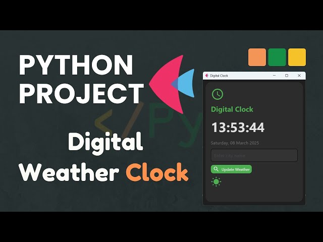 How to Build a Digital Clock with Weather Updates in Python using Flet
