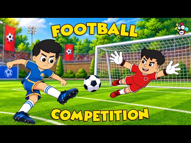 Football Competition | School Sports | Animated Stories | English Cartoon | Stories | PunToon Kids