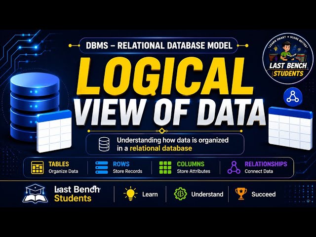 Logical View of Data in DBMS | Relational Database Model | Complete Explanation #dbms 