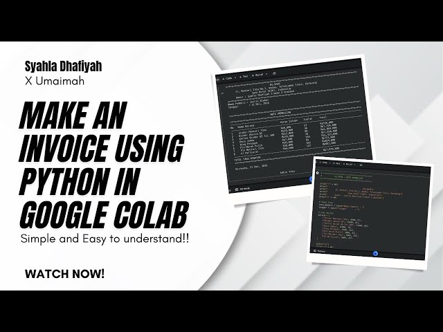 Make an Invoice using Python in Google Colab!!