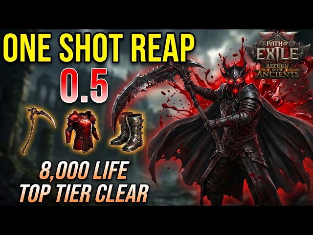 Path of Exile 2 [0.5] One Shot Reap Blood Mage (One hit Screen Clear)