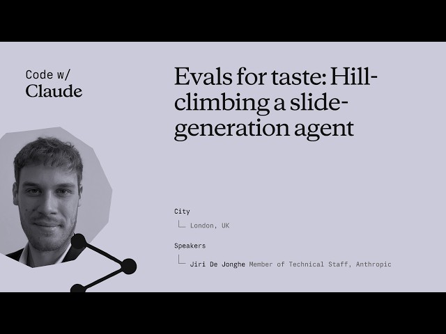 Evals for taste: Hill-climbing a slide-generation agent