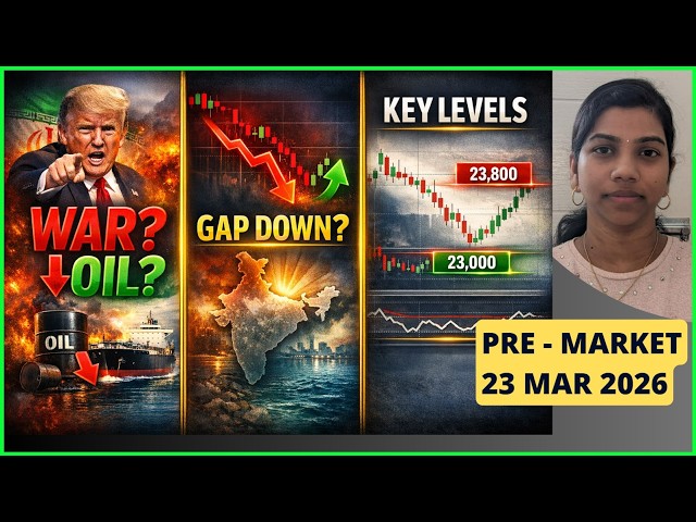 WAR vs OIL DROP? 😳 Market CONFUSED! | Pre Market Report 23 Mar 2026 | #nifty #banknifty