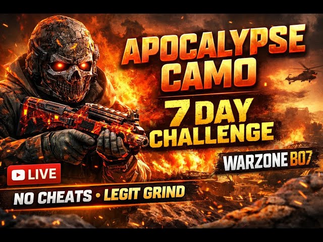 LIVE Apocalypse Camo Boosting in COD Warzone BO7 | 7-Day Grind Challenge | Day 3