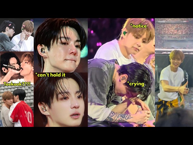 NOT JUNGKOOK ALMOST KISSING TAEHYUNG ON STAGE😭 TAEHYUNG HELD BACK HIS TEARS WHILE JUNGKOOK CRIED