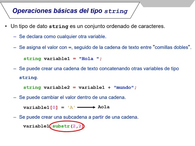 Operaciones básicas del tipo string en C/C++