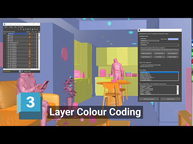 Automatically Colour-Code Layers in 3ds Max | Layer Colour Coding