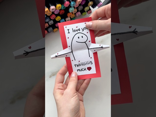 DIY Valentine’s Day Hug Card 💕#art