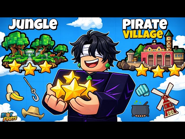 How To Get ALL 6 STARS in Jungle & Pirate Village! ⭐ | Blox Fruits