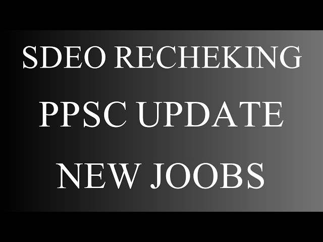 PPSC Latest Update