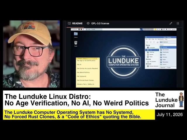 The Lunduke Linux Distro - No Age Verification, No AI, No Weird Politics