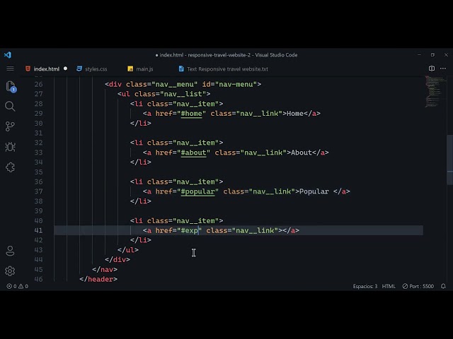 Responsive Travel Website Design Using HTML CSS & JavaScript