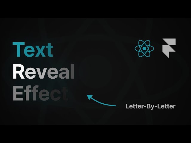 Elegant Text Reveal Effect using React and Framer Motion | Letter-By-Letter Text Animation