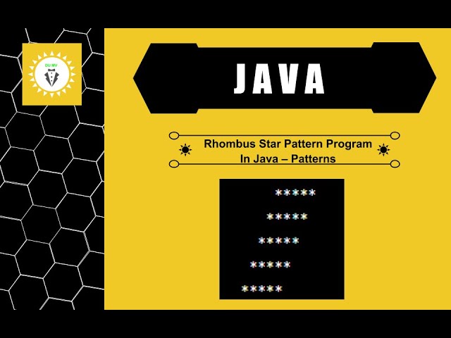 DUMV - Rhombus Star Pattern Program In Java - Using While Loop