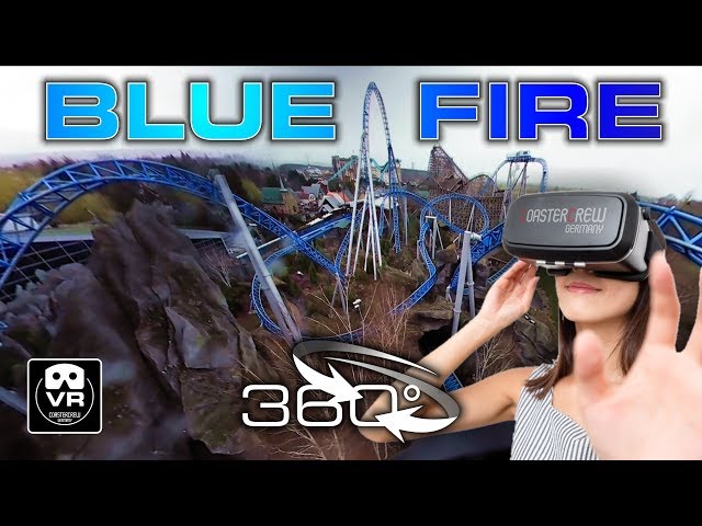 WOW! BLUE FIRE 360° | Europa Park VR Roller Coaster on-ride POV montagnes russes  VR360 #Oculus