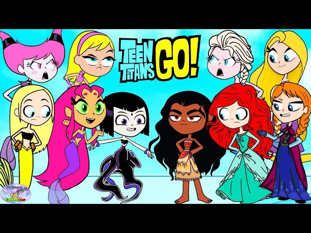 Teen Titans Go! vs. Princess Ariel and friends! Cartoon Character Swap - SETC