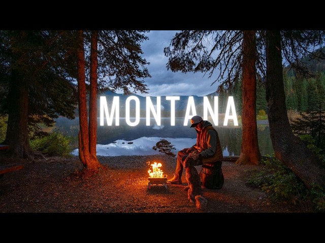 Acampada en solitario en otoño con mi perro en Montana