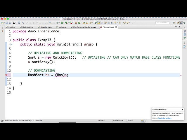 Day-5 Fundamental of Upcasting and Downcasting in Java