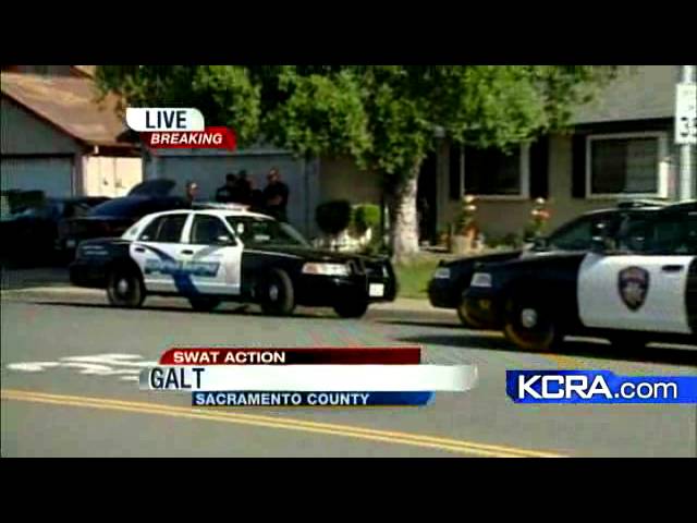 SWAT Team Surrounds Home In Galt