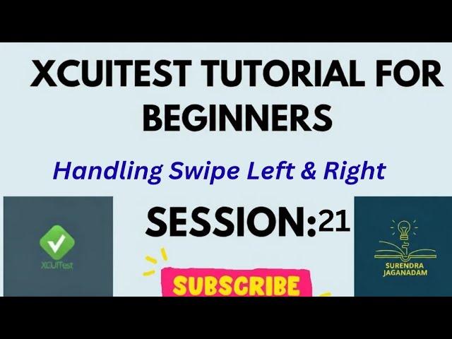 How to handle swipe left, swipe right on page indicator | Mobile Automation using XCUITest