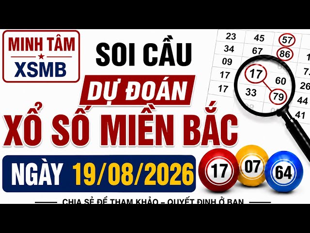 Xổ Số Miền Bắc - Xổ Số Minh Ngọc - KQXS Miền Bắc ngày 19/08/2026, KQXS Hôm Nay, XSTT