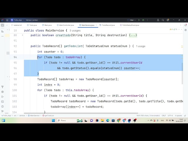 ToDo project with enum final | Java OOP Lesson 10.1