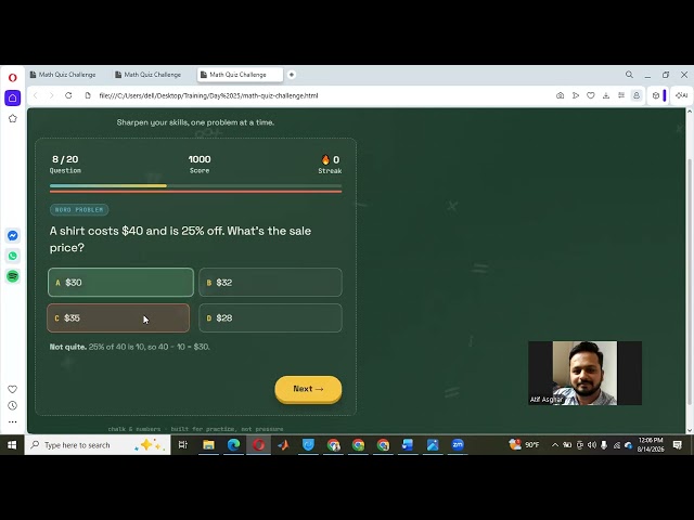 Create a Multiple Choice Quiz Game using Claude.ai.