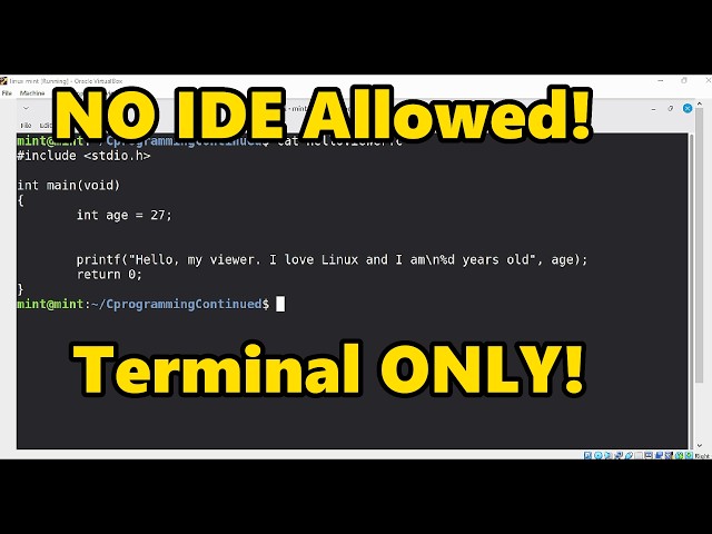 How to Write C Programs in Linux Terminal (Beginner Tutorial)