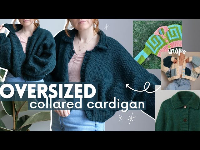 How to Knit a Chunky Collared Cardigan // Free Knitting Pattern by Bellish