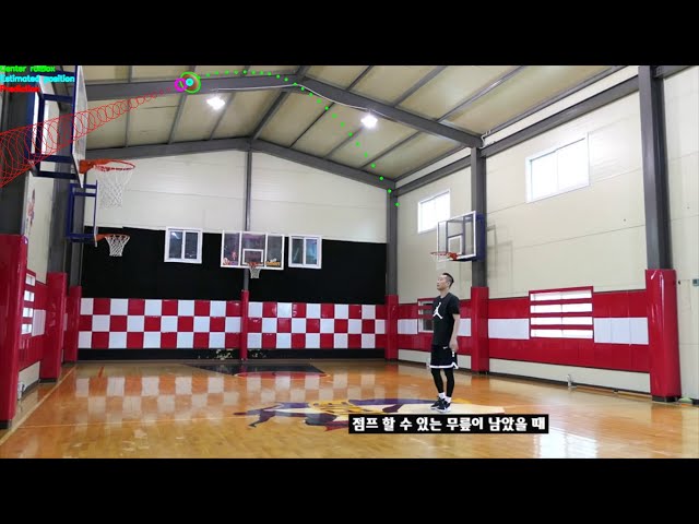 Kalman Filter with python OpenCV for trajectories in basketball.