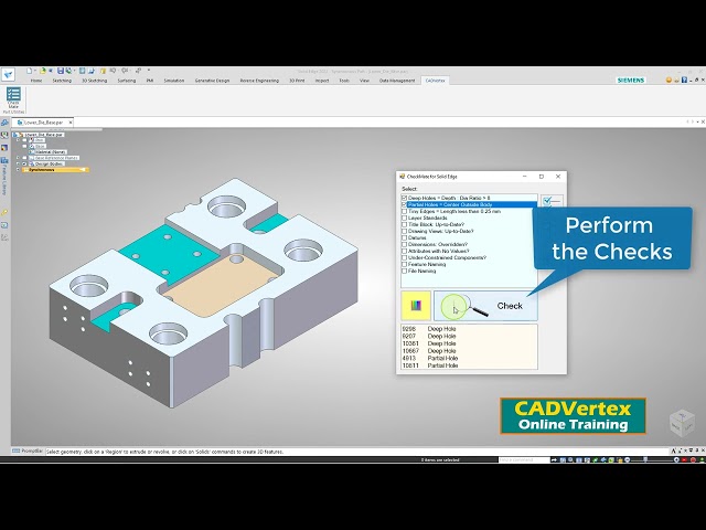Check Mate for Solid Edge: CAD Customization and Automation