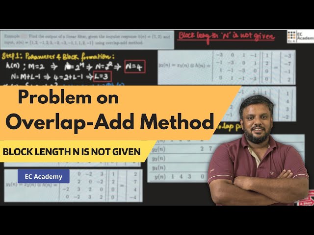 Overlap-Add Method (block length N is not given) problem Explained || EC Academy