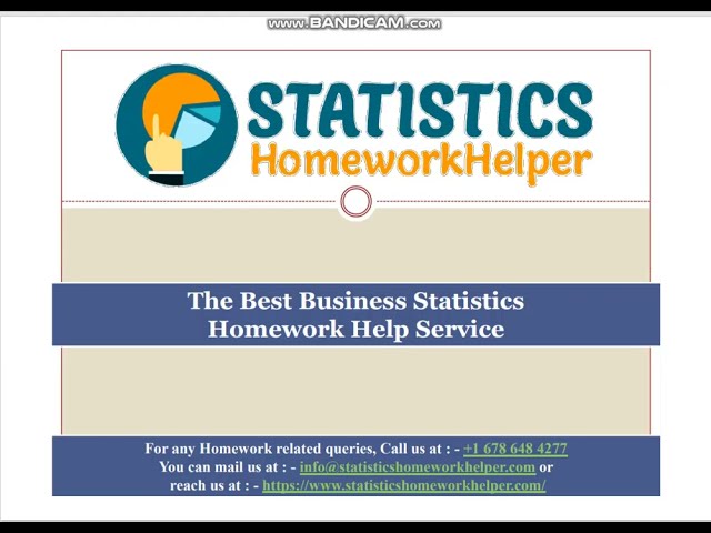 Business Statistics Homework Help Service