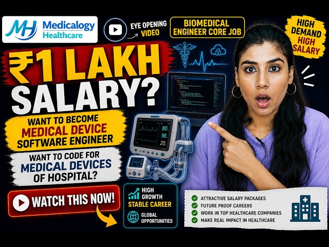 Medical Device Software Engineer job for Biomedical Engineers | ₹1 Lakh + Salary IT healthcare field