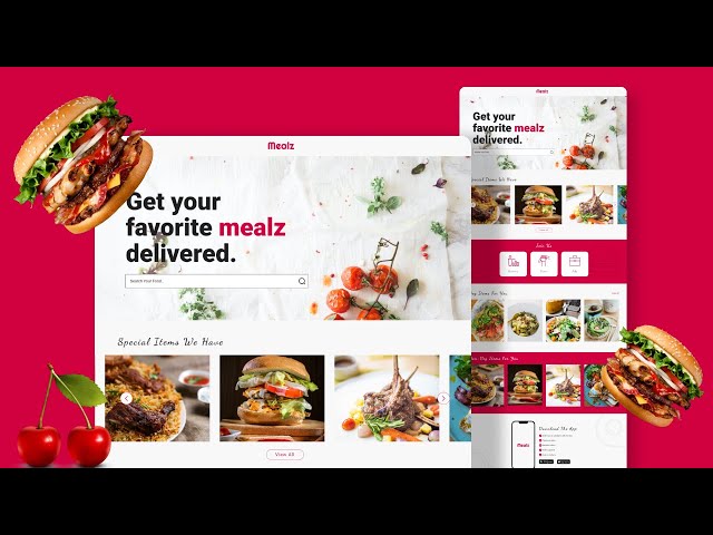 Design an Appetizing Food Delivery Service Landing Page | HTML, CSS & Vanilla JS Tutorial