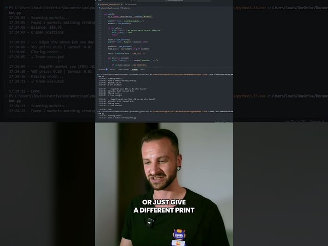 This Bot Trades Polymarket All by Itself #polymarket #tradingbot #coding #python