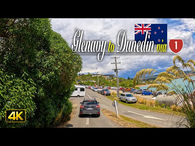 Driving from Glenavy to Dunedin via Moeraki Village on New Zealand's State Highway 1