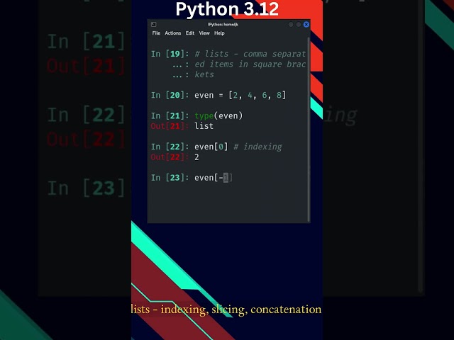 Python 3.12 - full course - list