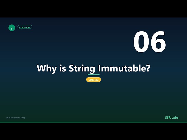 Why is String Immutable? | Medium | Java Interview Prep #6