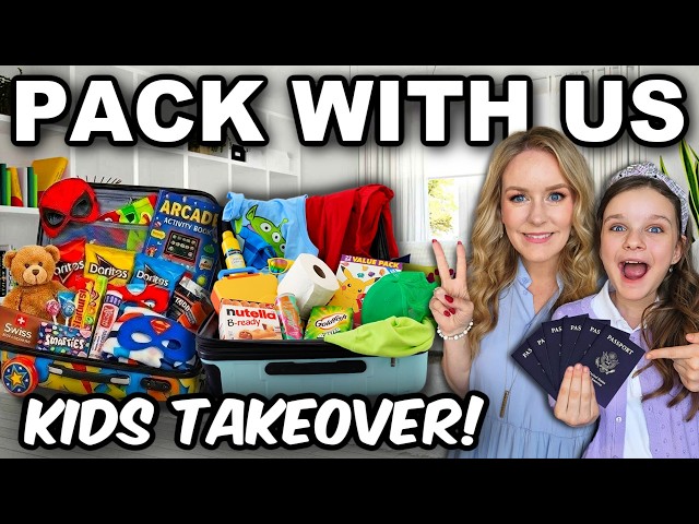 PACK WITH ME: Mom VS Kids ✈️ Airplane Snacks & Activities