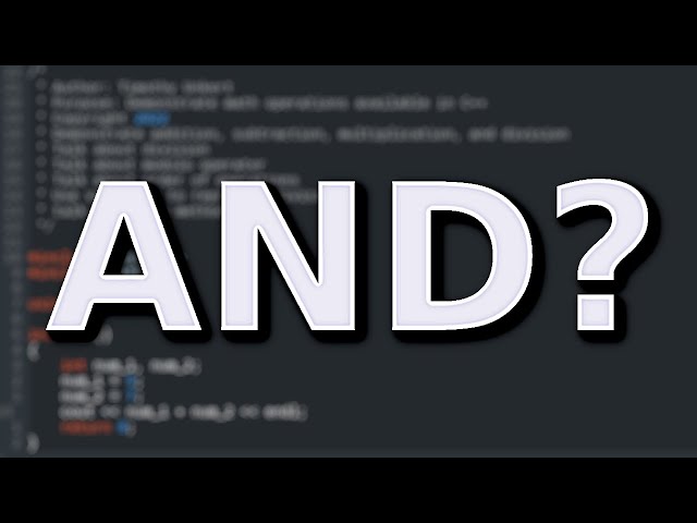 C Programming Tutorial  - And Operator